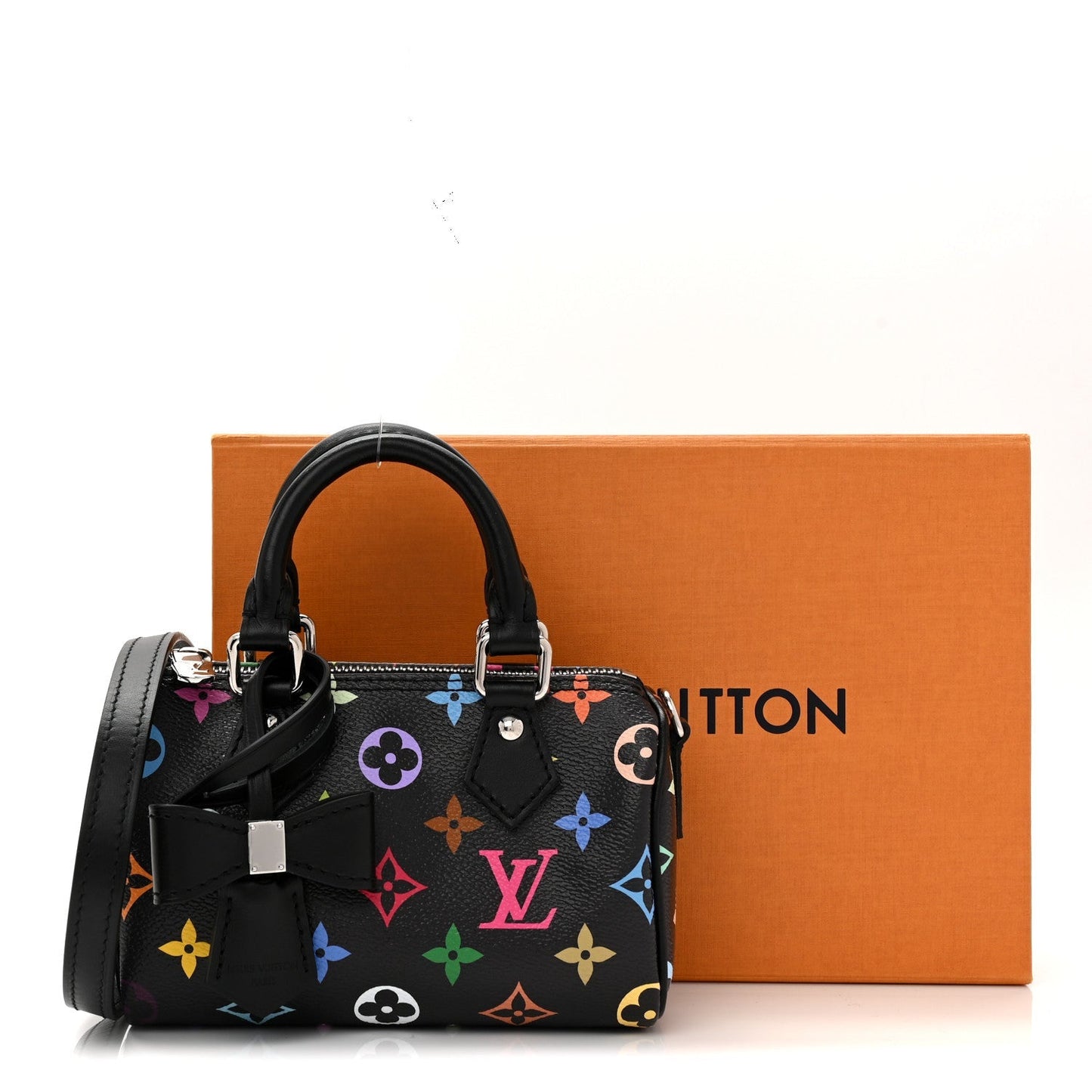 LV X TM Monogram Multicolor Nano Speedy Black