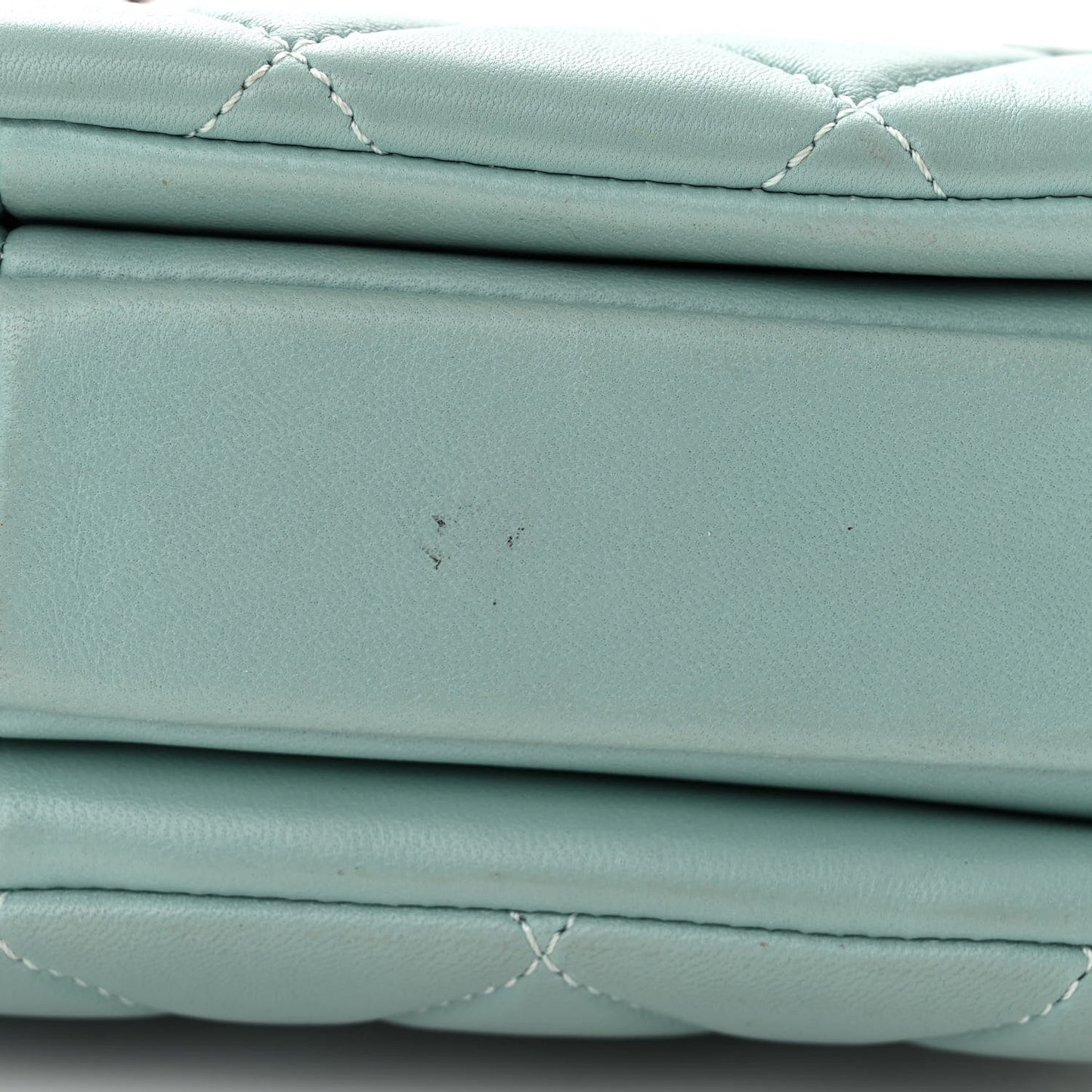 Lambskin Quilted Small Trendy CC Flap Dual Handle Bag Light Blue
