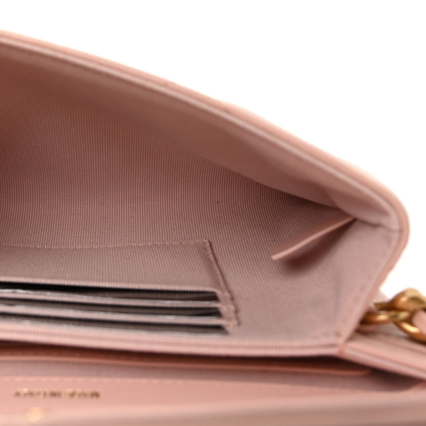Lambskin Quilted Chanel 19 Flap Clutch Light Pink