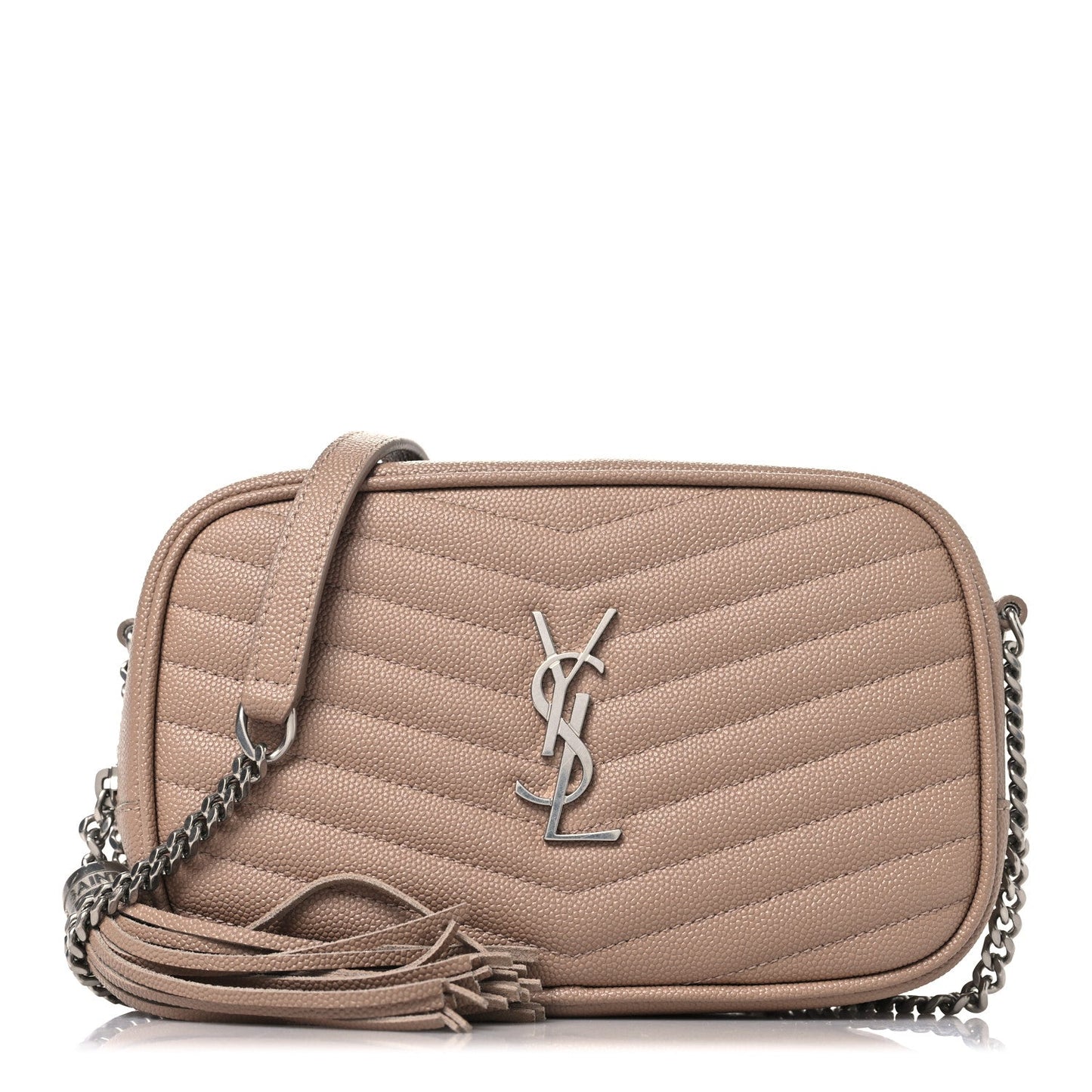 Grain De Poudre Matelasse Monogram Mini Lou Camera Bag  Gold Sand
