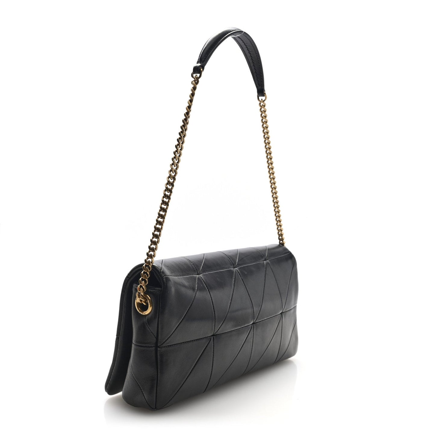 Lambskin Patchwork Monogram Medium Jamie Black