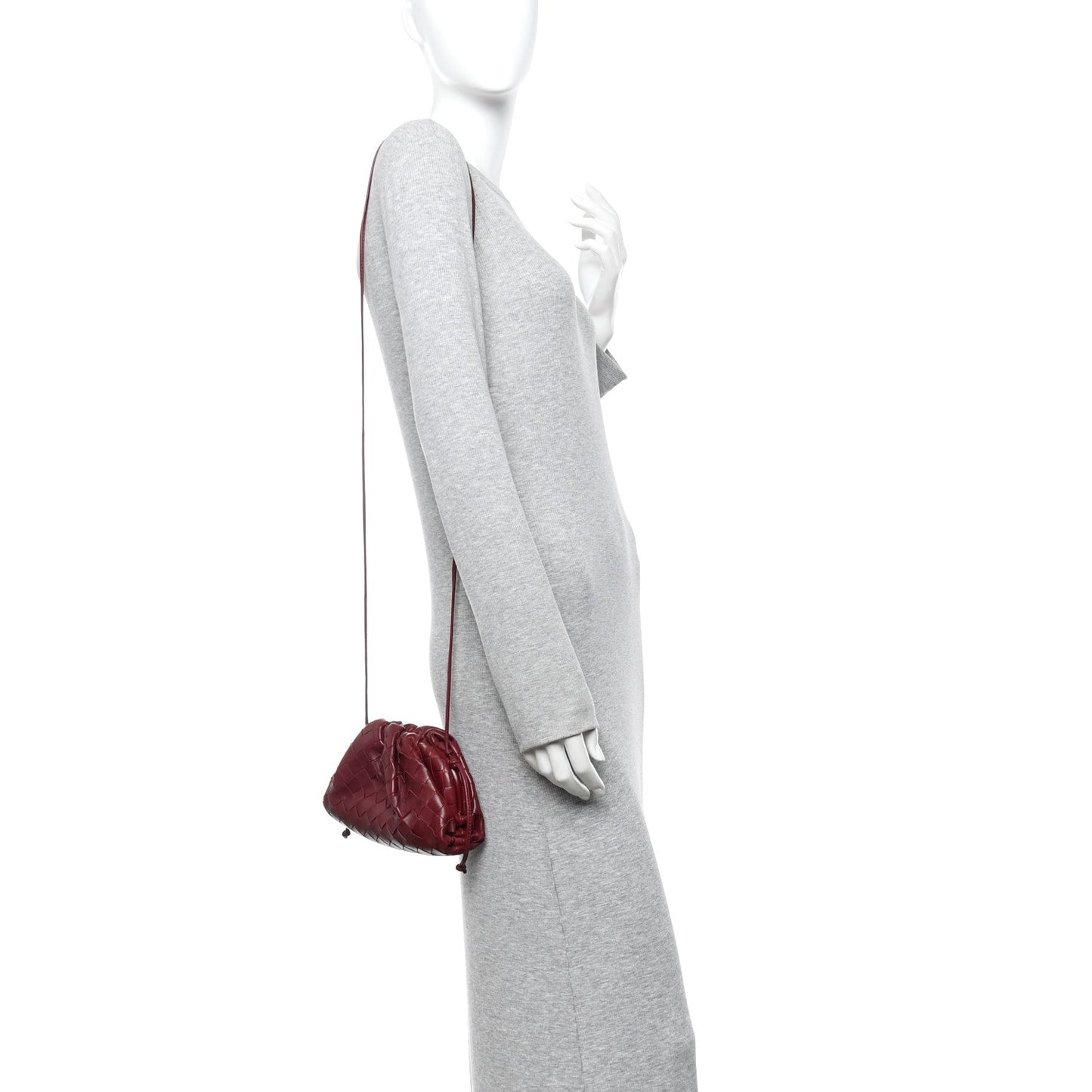 Nappa Intrecciato The Mini Pouch Bordeaux