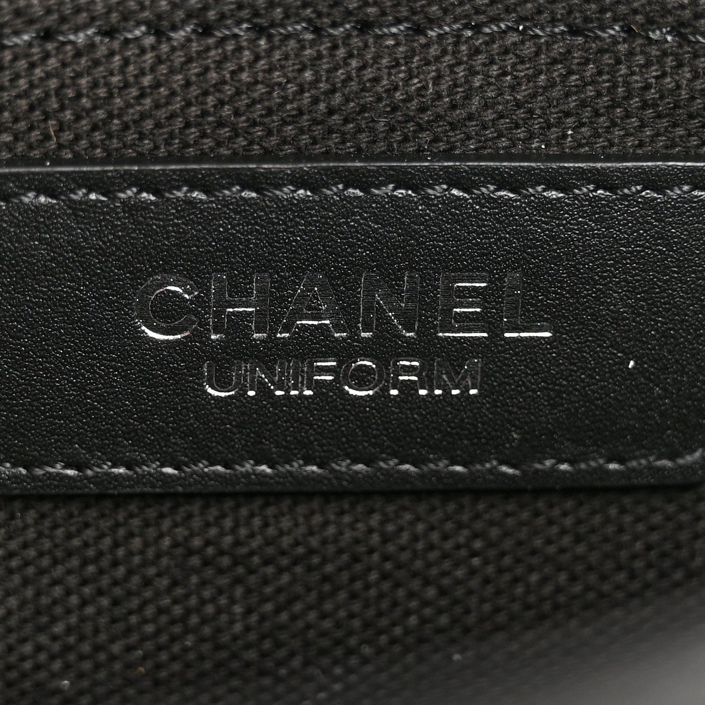 Calfskin Quilted CC Uniform Flap Belt Bag Black