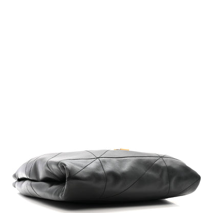 Lambskin Matelasse Monogram Large Jamie 4.3 Pochon Black
