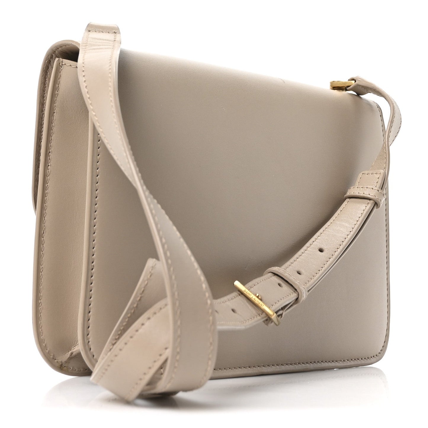 Smooth Calfskin Le Carre Satchel Dark Beige