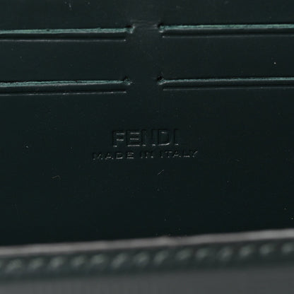 Vitello King FF Lines Embossed Baguette Soft Trunk Verde Inglese