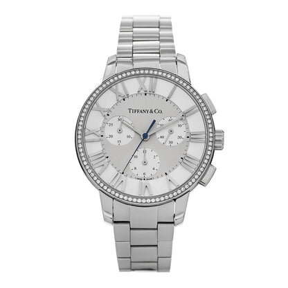 Stainless Steel Diamond Bezel 36mm Atlas Dome Chronograph Quartz Watch