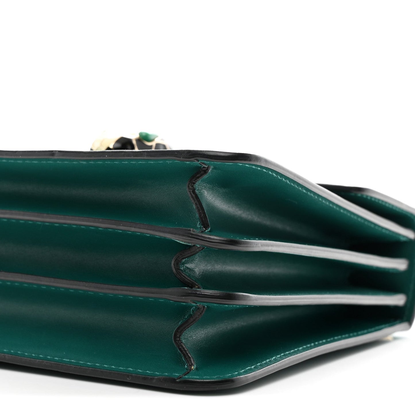 Calfskin Serpenti Forever Top Handle Emerald Green