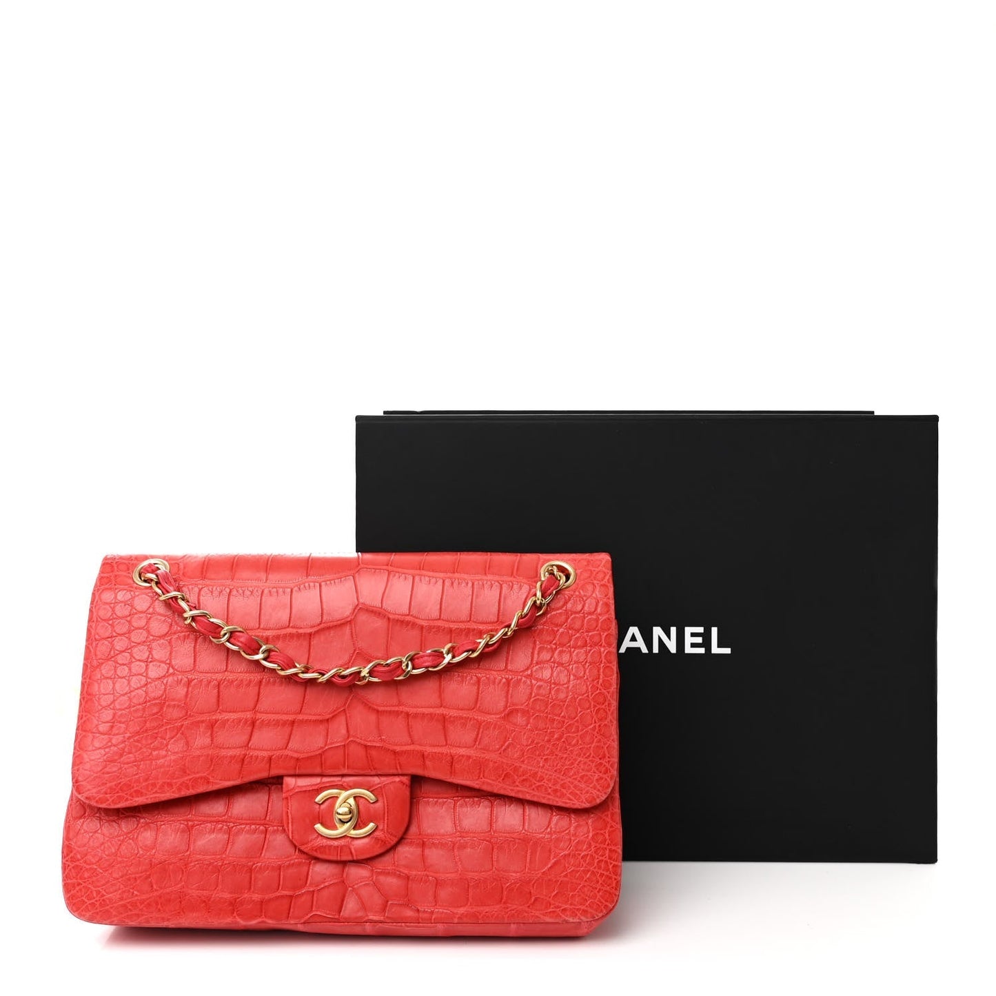 Alligator Jumbo Double Flap Red