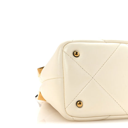 Nappa Small Roman Stud The Handle Bag Ivory