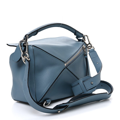 Calfskin Small Puzzle Bag Stone Blue