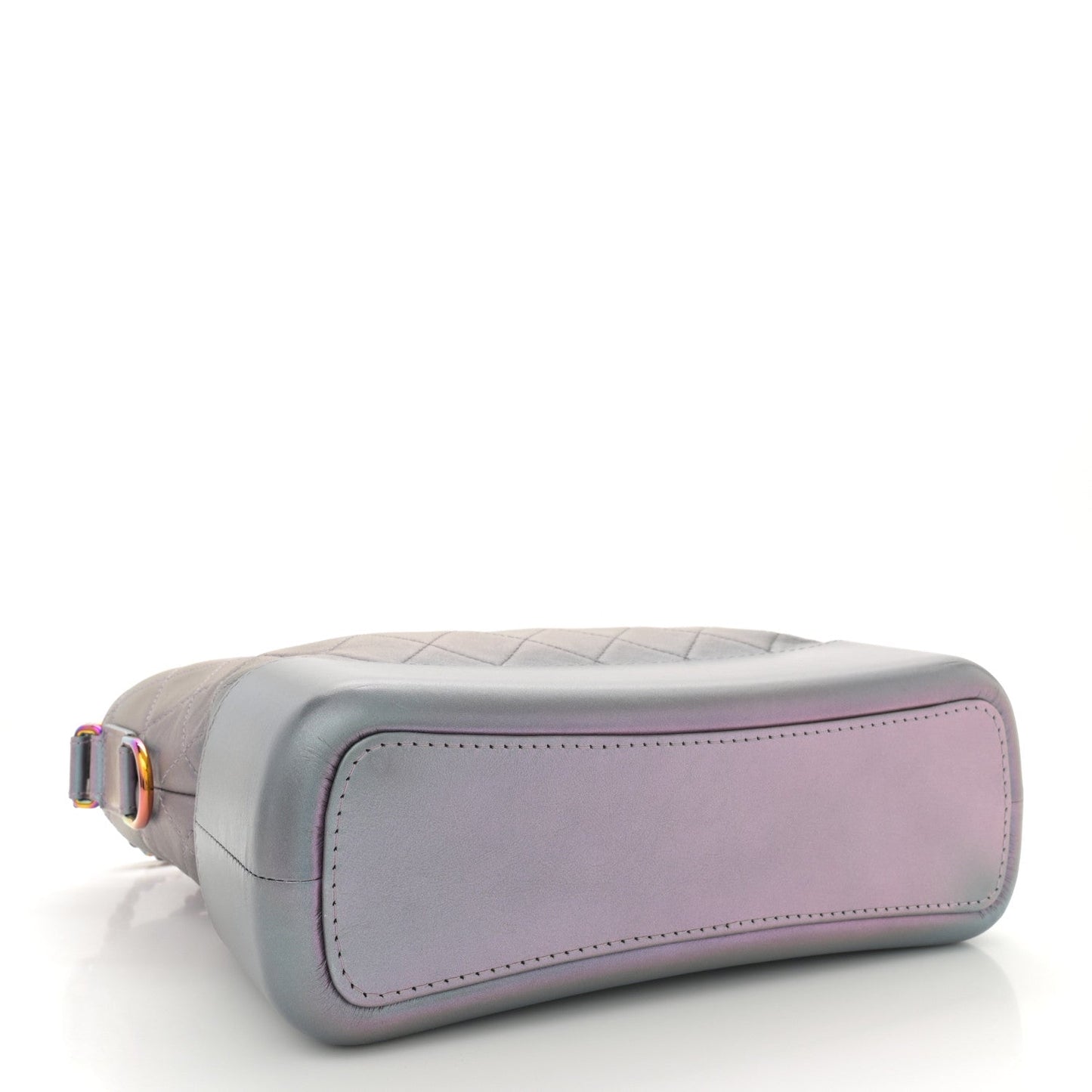 Iridescent Lambskin Calfskin Quilted Medium Gabrielle Hobo Light Purple
