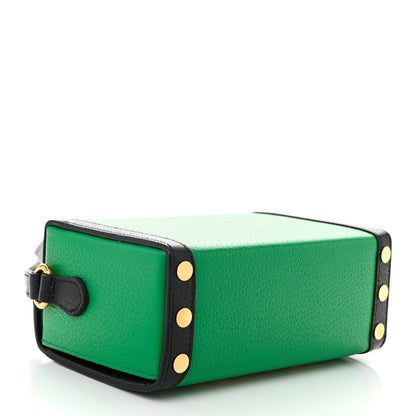 Grained Calfskin Gucci 100 Mini Bag Green