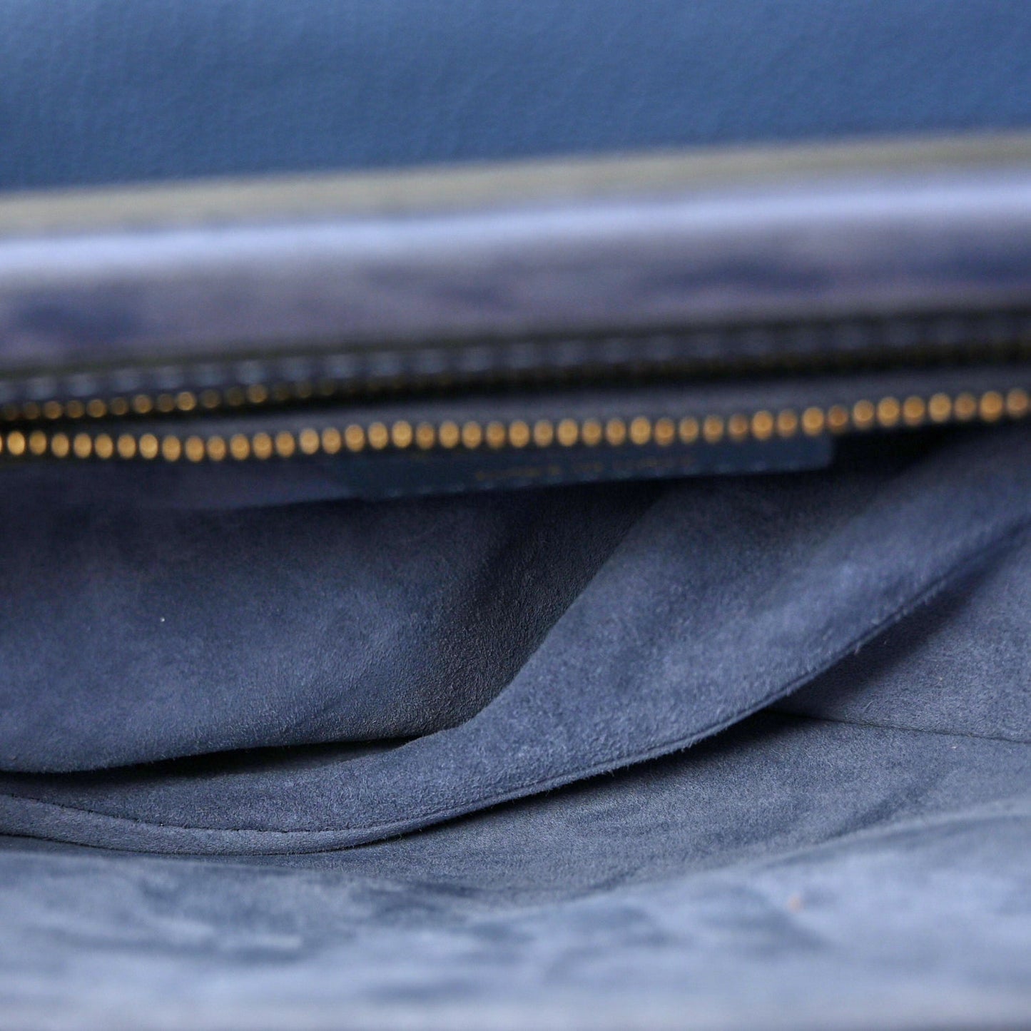 Shiny Goatskin Saddle Bag Cloud Blue