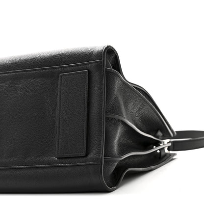 Grained Calfskin Large Souple Sac De Jour Black