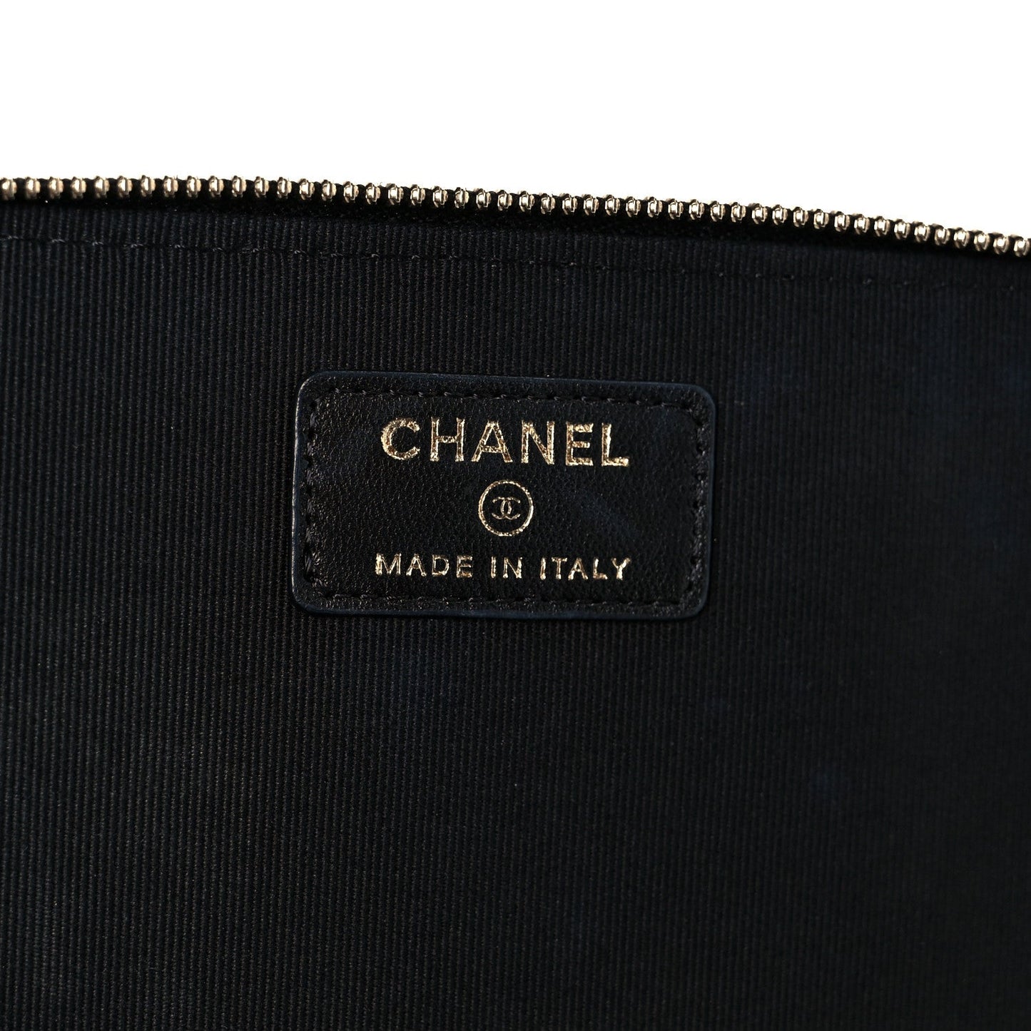 Lambskin Quilted Small Top Handle Vanity Case With Chain Black