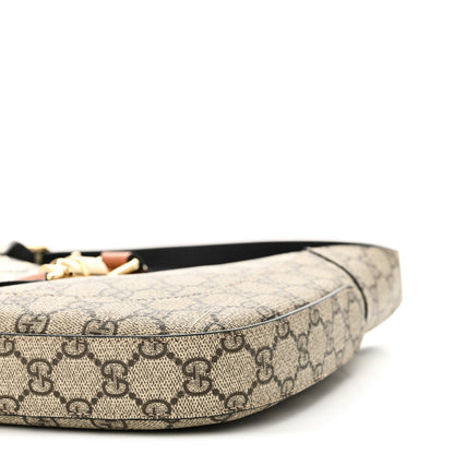 GG Supreme Monogram Snakeskin Small Jackie 1961 Hobo Beige Ebony
