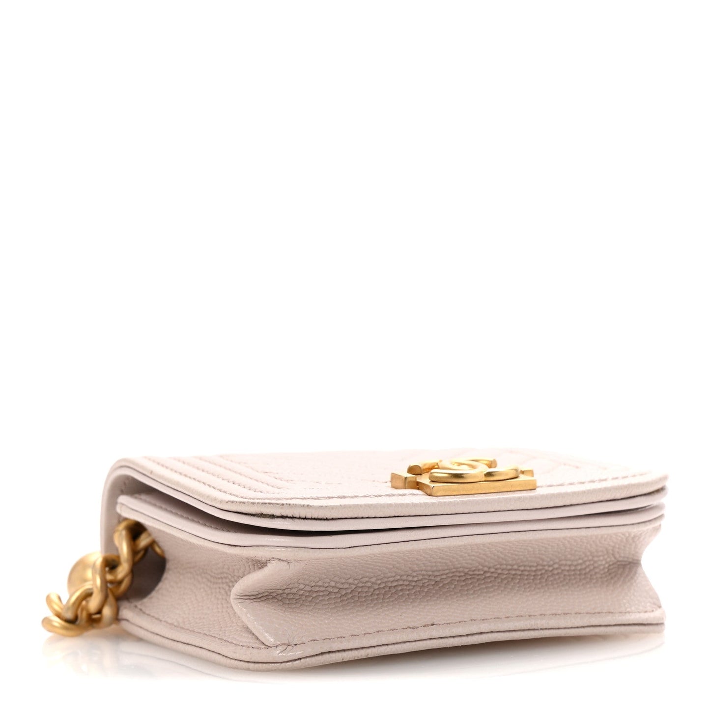 Caviar Chevron Quilted Boy Flap Waist Belt Bag Light Purple