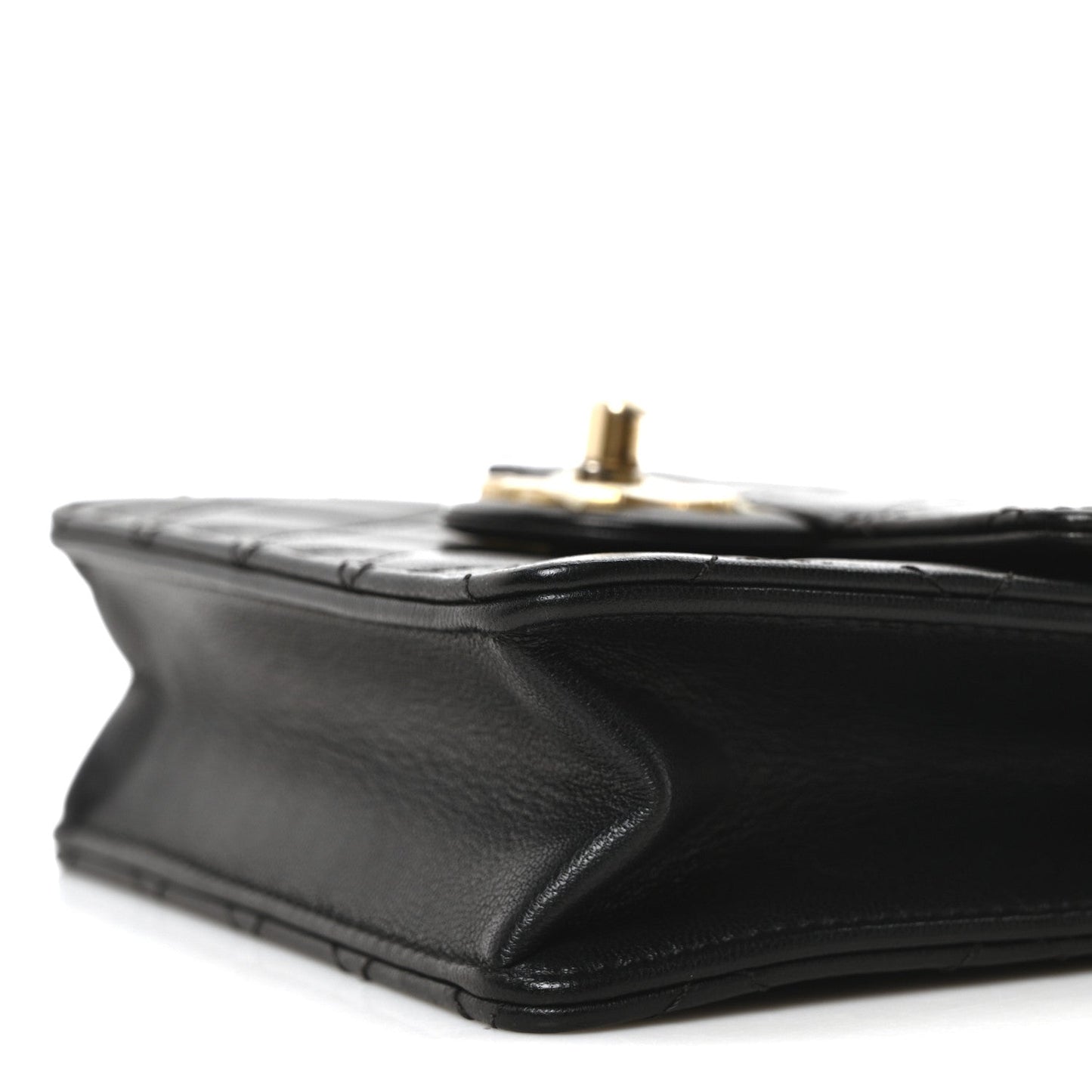 Lambskin Quilted Chic Pearls Flap Black