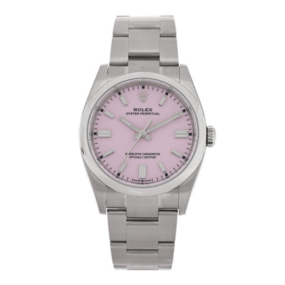 Stainless Steel 36mm Oyster Perpetual Watch Candy Pink 126000