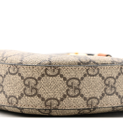 GG Supreme Monogram Snakeskin Small Jackie 1961 Hobo Beige Ebony