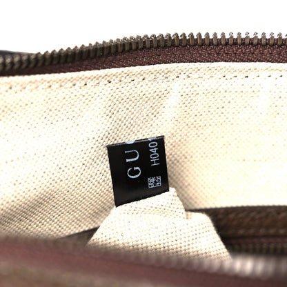 GG Supreme Monogram Web Small Ophidia Half Moon Hobo Brown