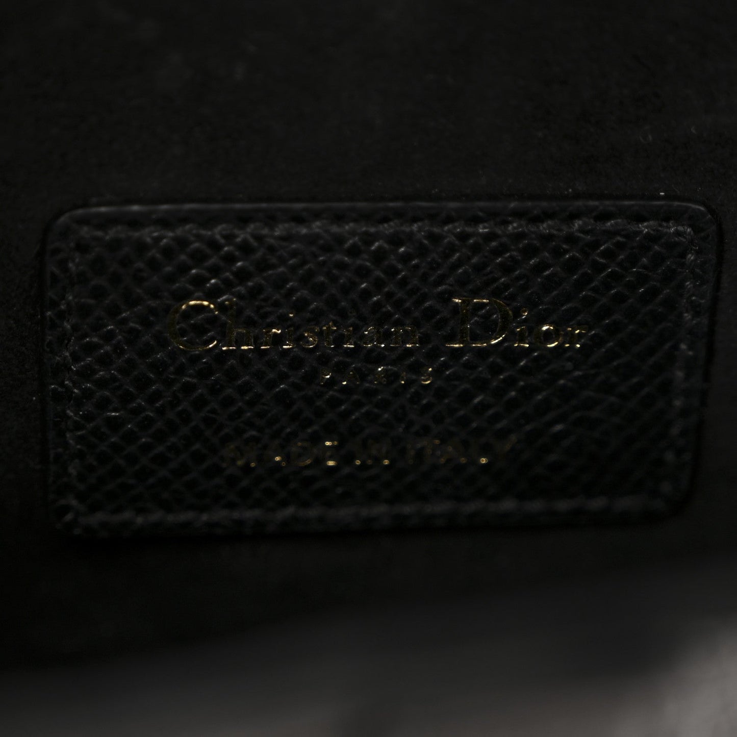 Grained Calfskin Mini Saddle Bag With Strap Black