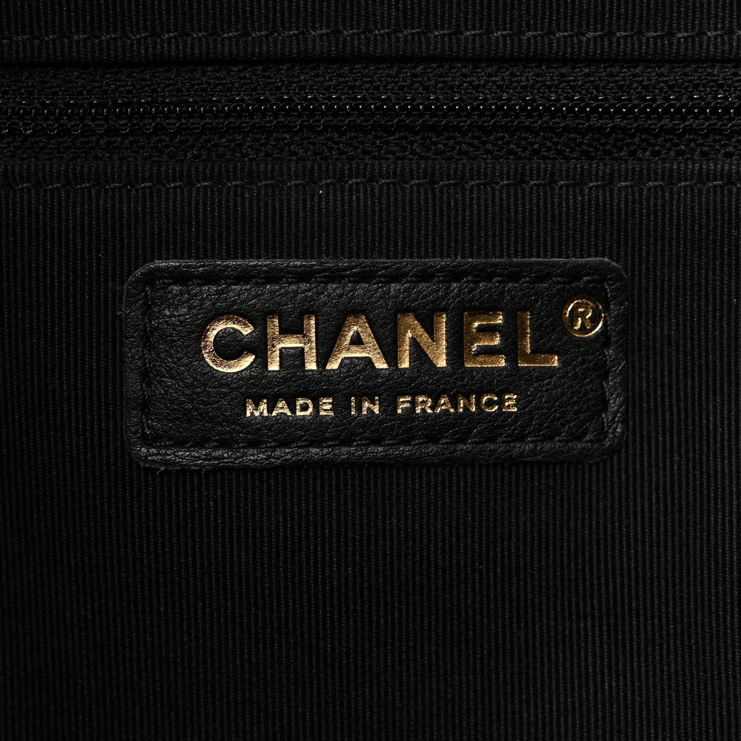 Caviar Quilted Small Trapezoid Chain Shopping Tote Black