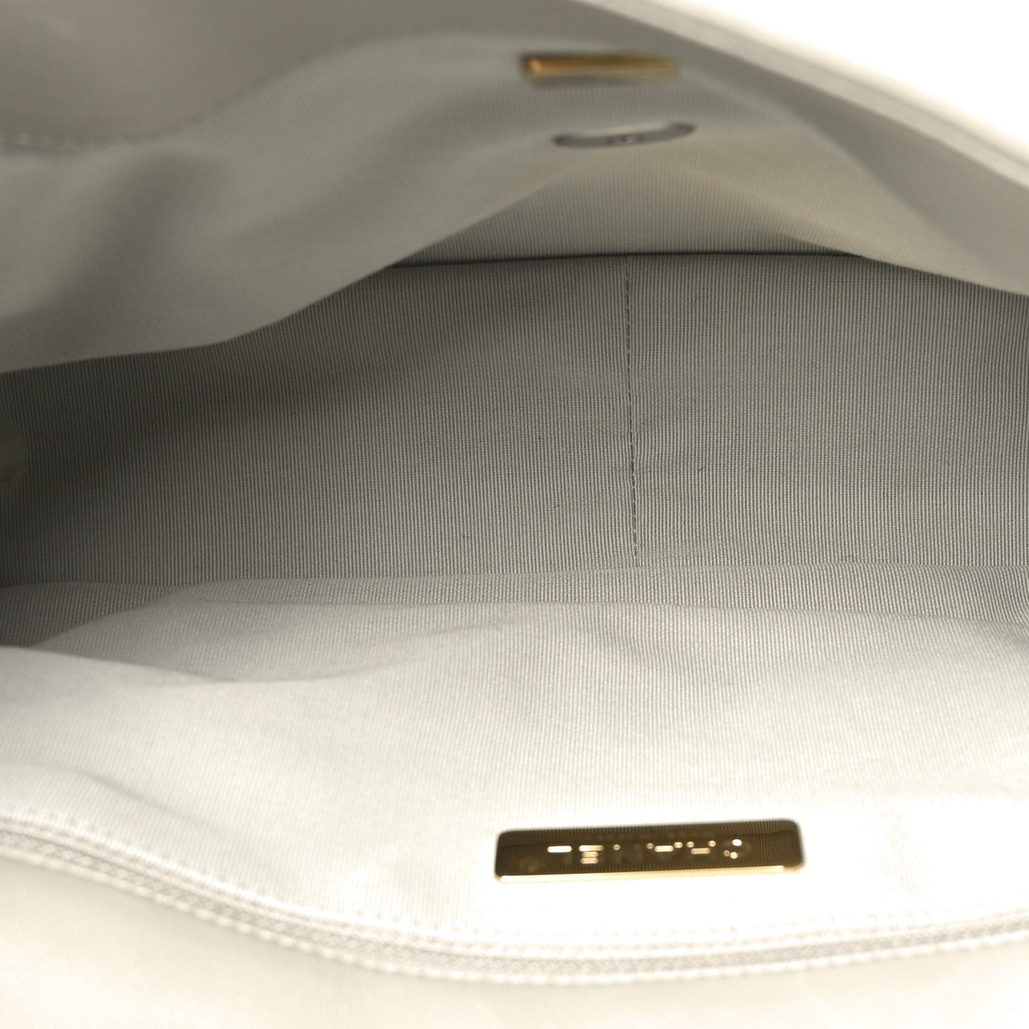 Lambskin Quilted Large Chanel 19 Flap Grey