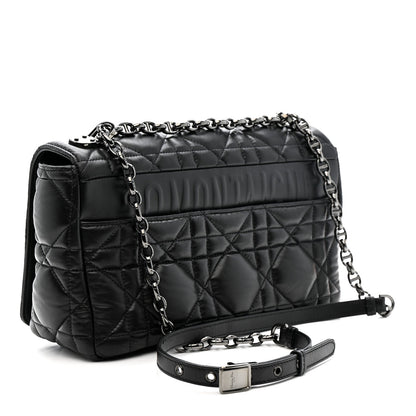 Calfskin Macrocannage Large Caro Bag Black
