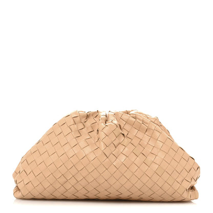 Nappa Maxi Intrecciato The Pouch Oversized Clutch Almond