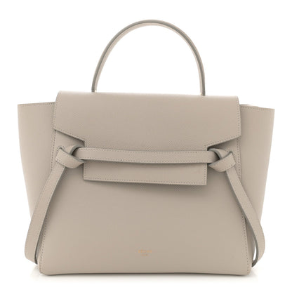 Grained Calfskin Micro Belt Bag Light Taupe