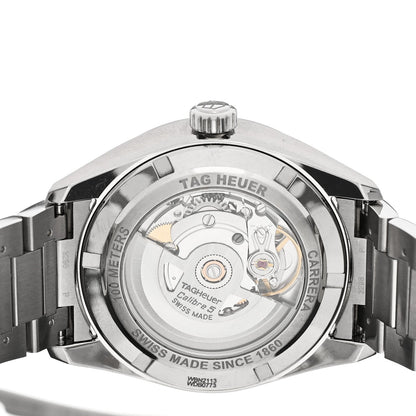 Stainless Steel 39mm Carrera Caliber 5 Automatic Watch Black WBN2113