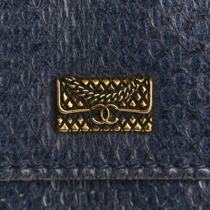 Snakeskin Wallet On Chain WOC Blue