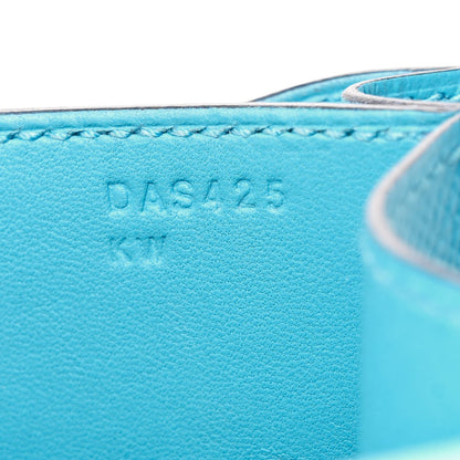 Epsom Enamel Constance 18 Bleu Du Nord Rouge de Coeur