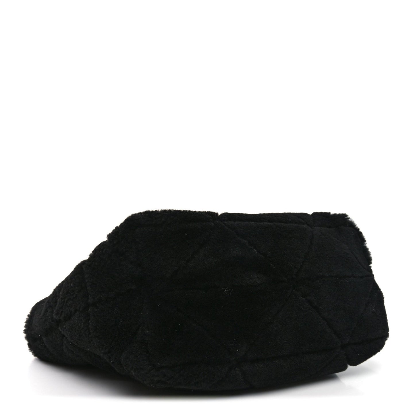 Shearling Nappa Triangle Quilted Patchwork System Tote Black
