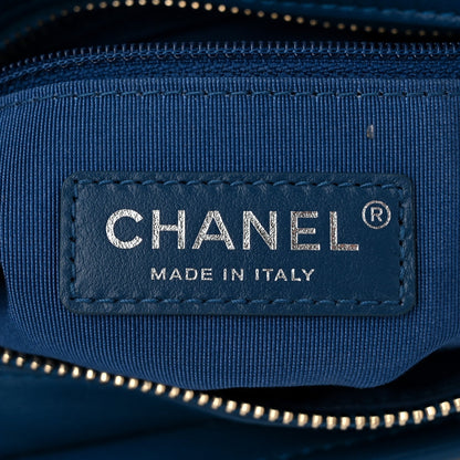 Aged Calfskin Quilted Small Gabrielle Hobo Blue