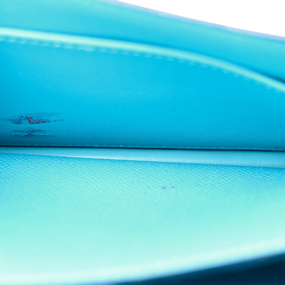 Epsom Enamel Constance 18 Bleu Du Nord Rouge de Coeur