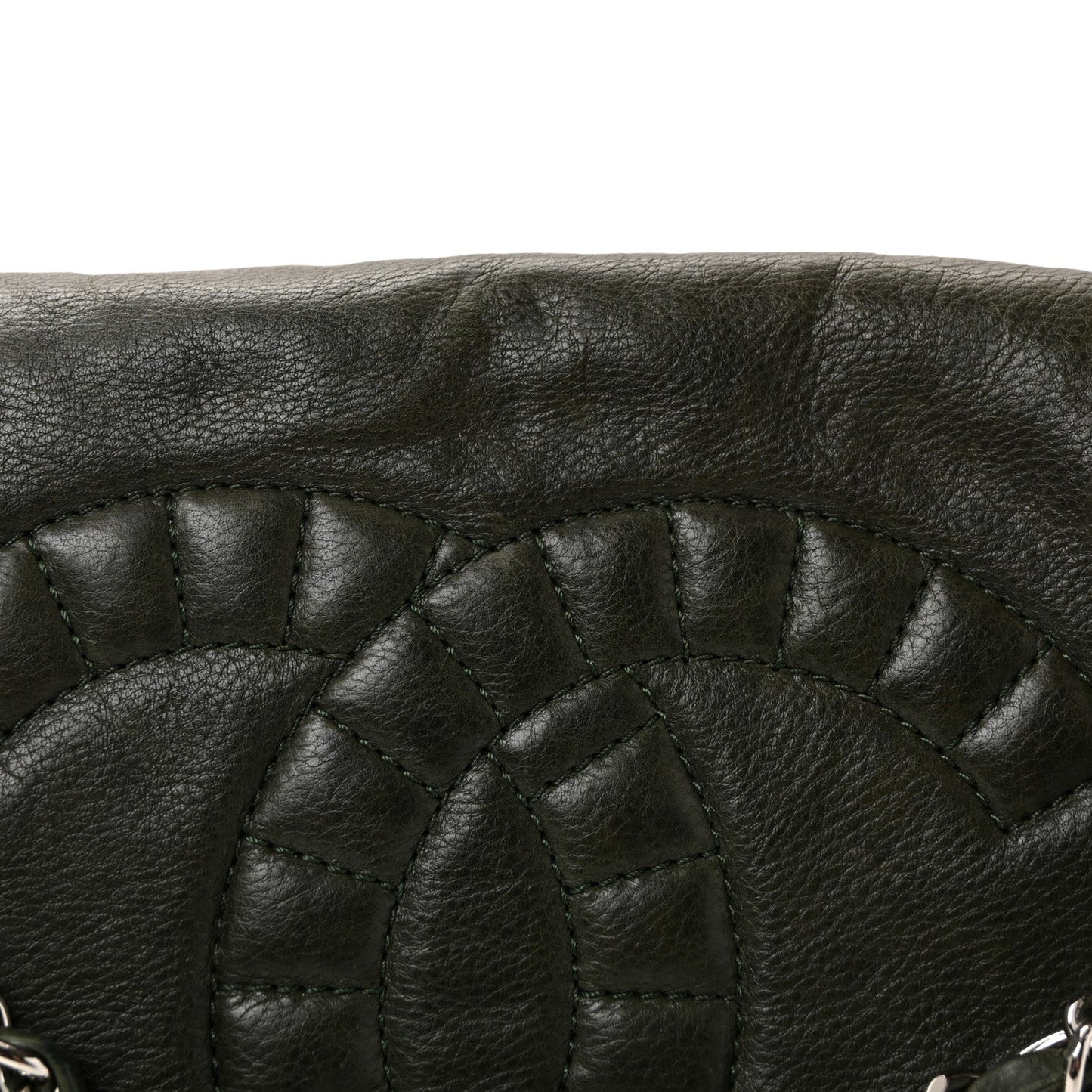 Calfskin Medium On the Bund Flap Dark Khaki