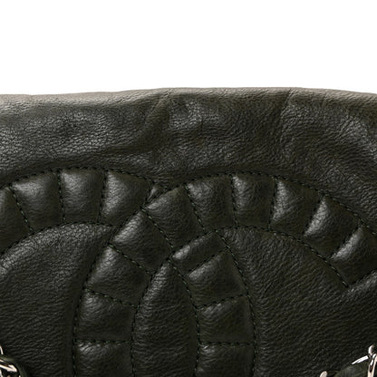 Calfskin Medium On the Bund Flap Dark Khaki