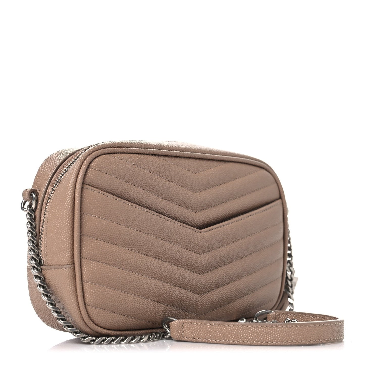 Grain De Poudre Matelasse Monogram Mini Lou Camera Bag  Gold Sand
