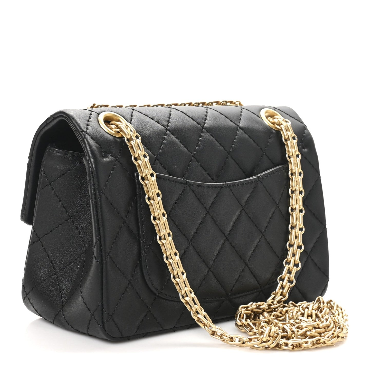 Calfskin Quilted 2.55 Reissue Mini Flap Black