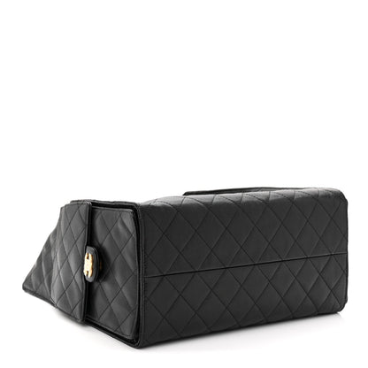 Caviar Quilted Medium Chanel 25 Handbag Black