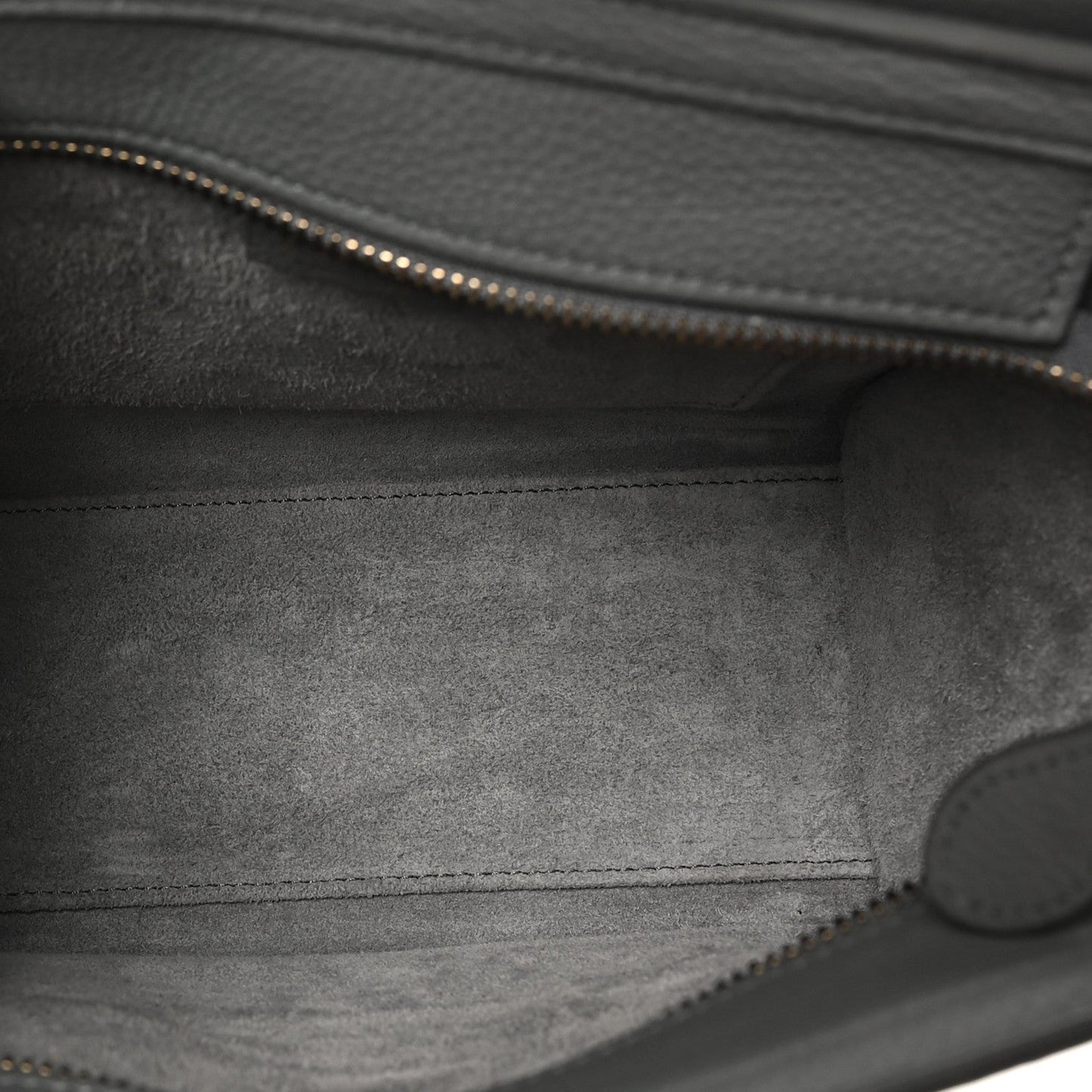 Drummed Calfskin Nano Luggage Kohl