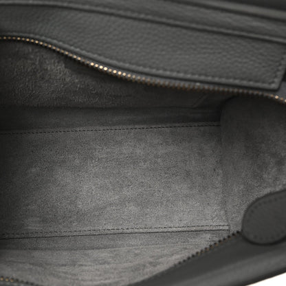 Drummed Calfskin Nano Luggage Kohl