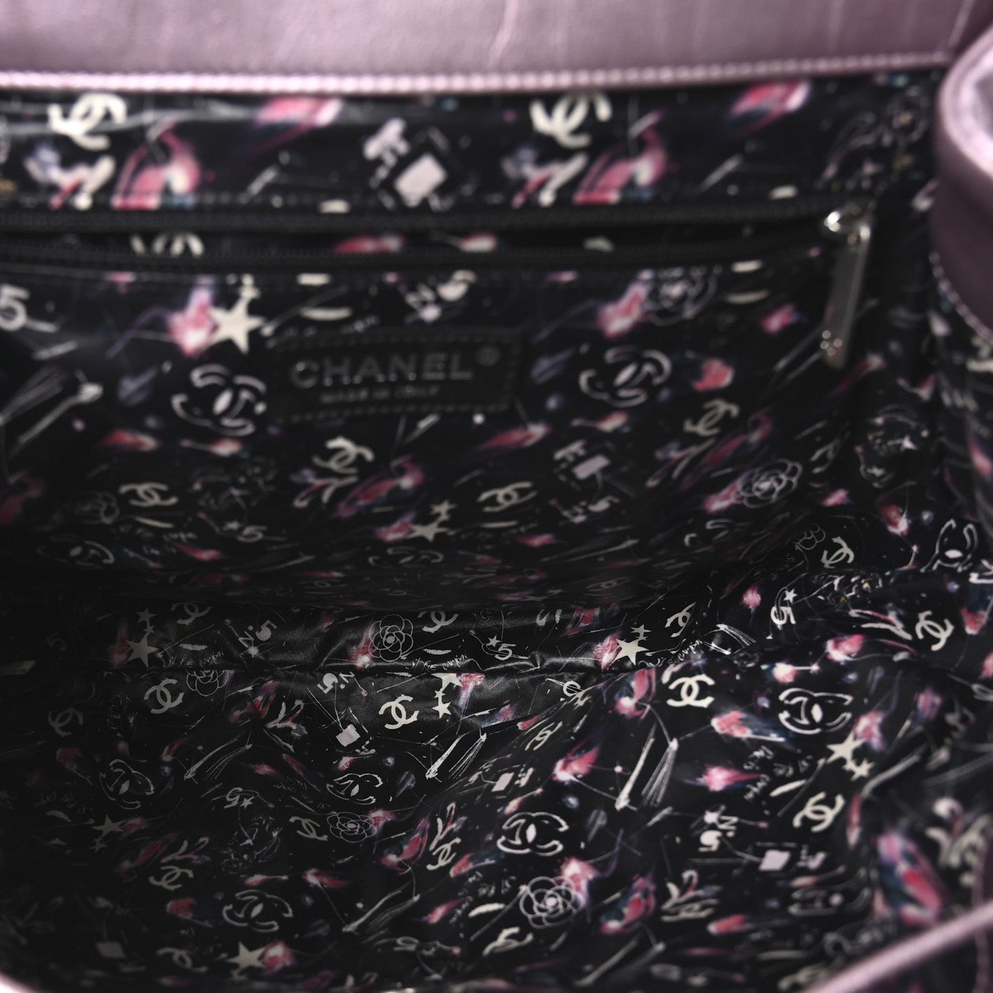 Iridescent Calfskin Quilted Ground Control Backpack Pink