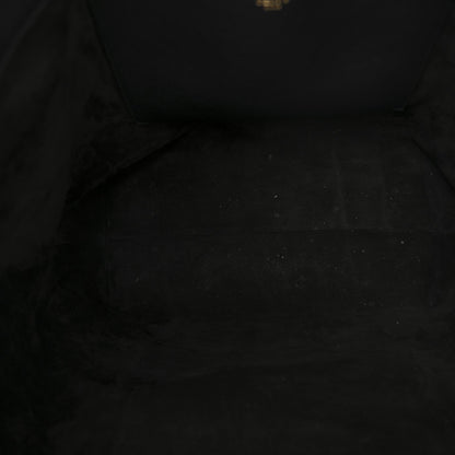 Grained Calfskin Triomphe Medium Cabas Anais Black