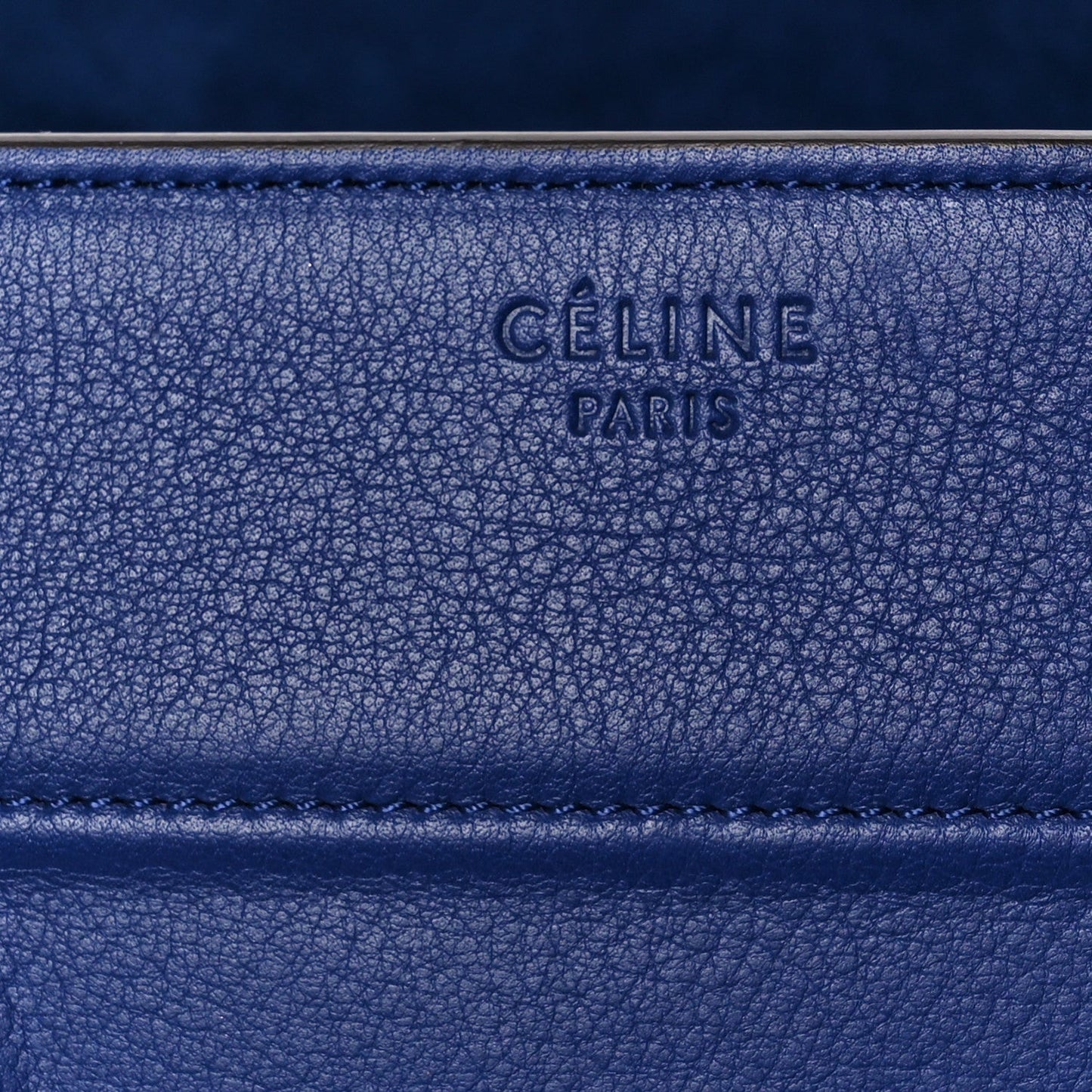 Grained Calfskin Medium Phantom Luggage Indigo