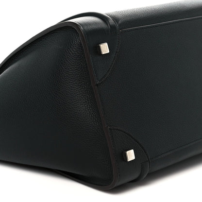 Drummed Calfskin Mini Luggage Black