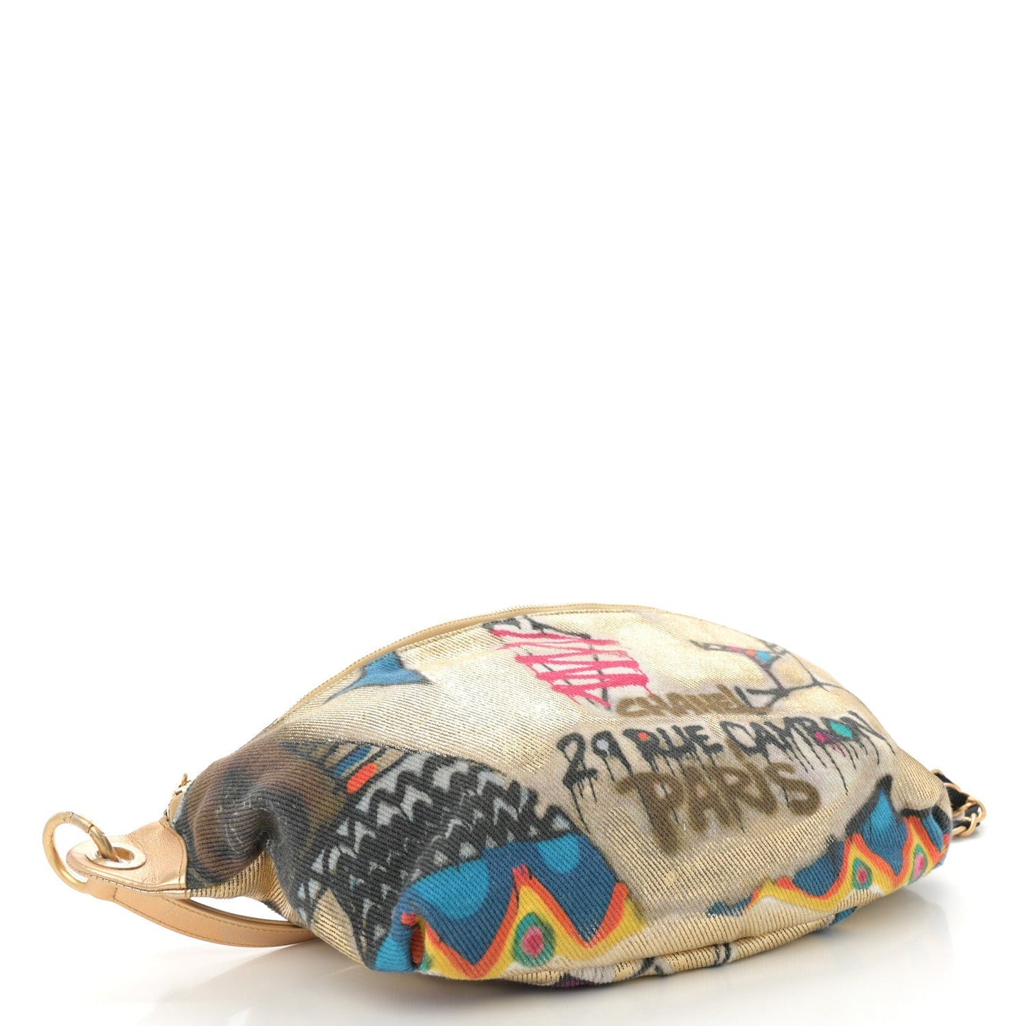 Graffiti Printed Canvas Street Spirit Waist Belt Bag Multicolor